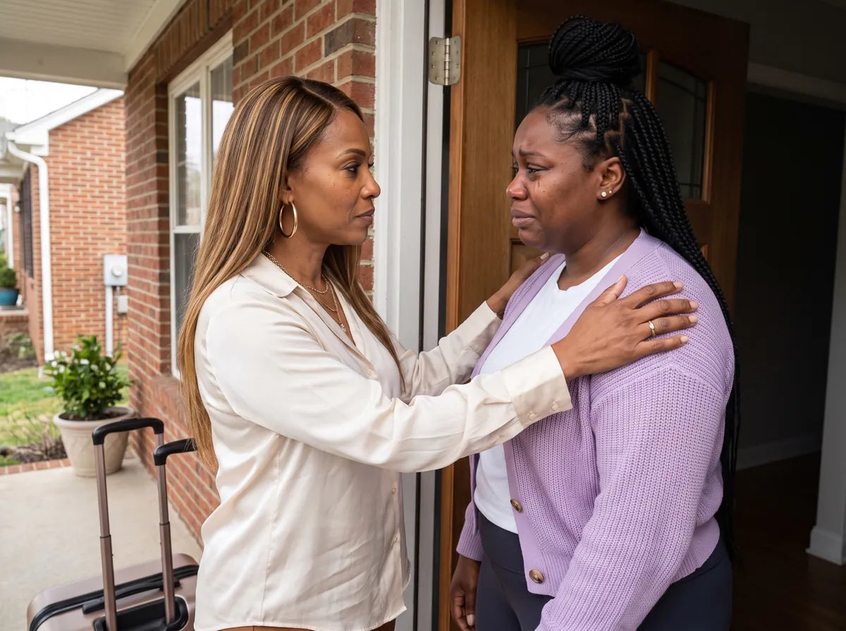 "Sister, we have work to do. You are not staying like this."