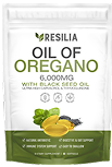 Pack of Fresilia Oil of Oregano with green and yellow packaging.