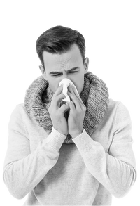 Man sneezing