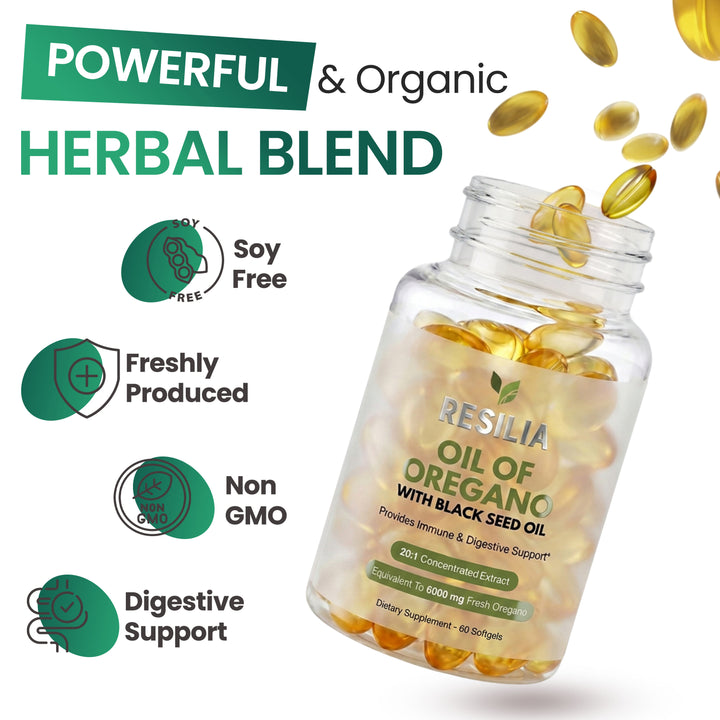 Resilia® Oil Of Oregano Softgels Bottle