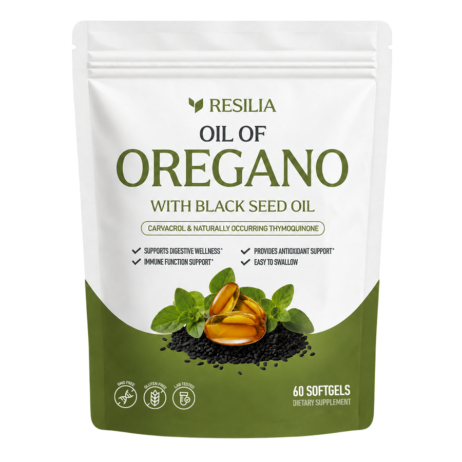 Resilia Oil of Oregano softgels pouch