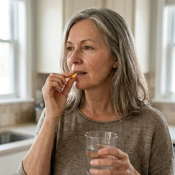 Mujeres en la mediana edad que utilizan una rutina de bienestar natural