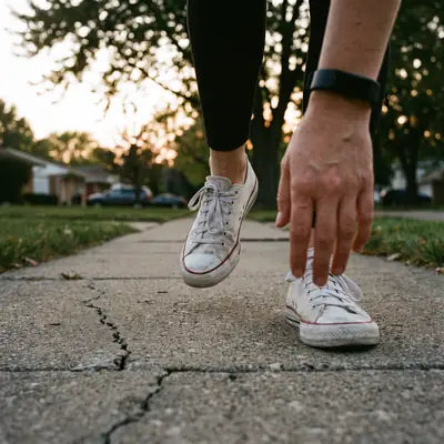 Sneakers on an evening walk