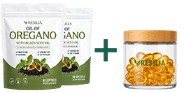 Two bags and a free bamboo glass jar