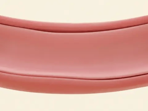 Looping render: a soft signal spreading along the inner wall of a blood vessel as it relaxes