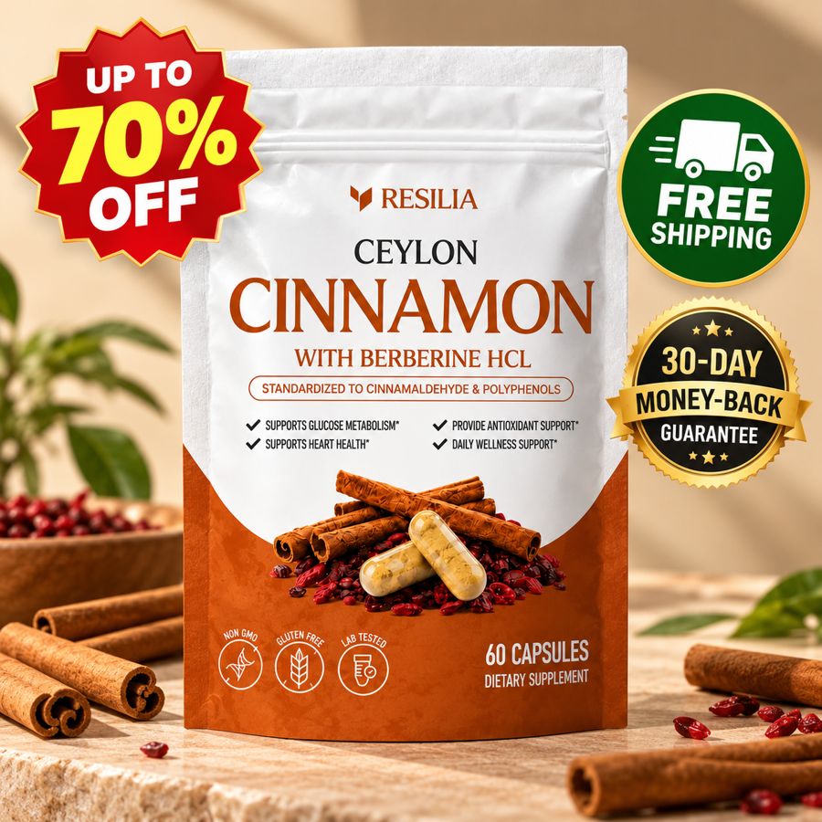 Resilia Ceylon Cinnamon with Berberine HCl