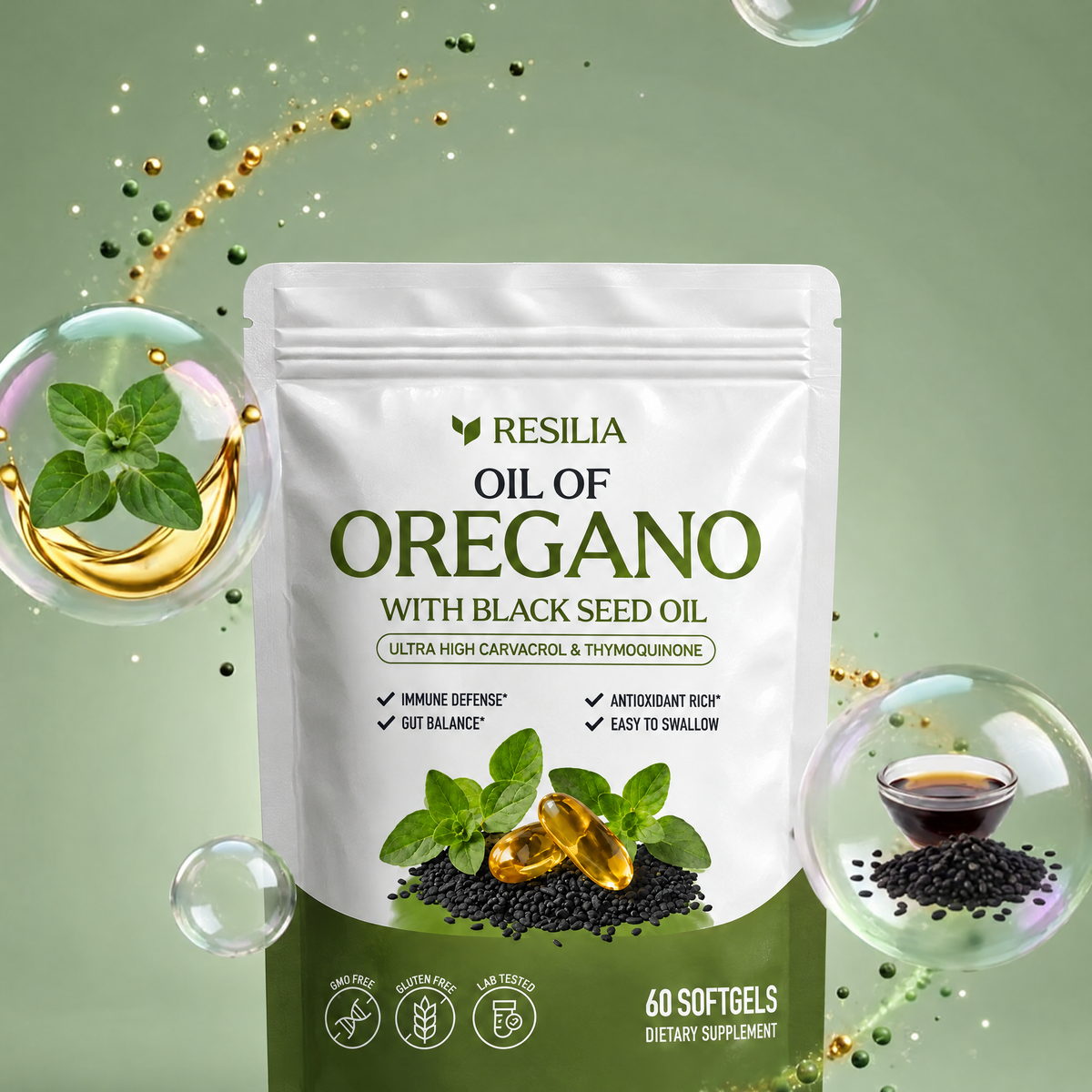 Resilia Oil of Oregano pouch