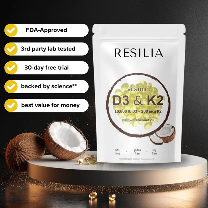 Resilia™ Vitamin D3 & K2 Softgels