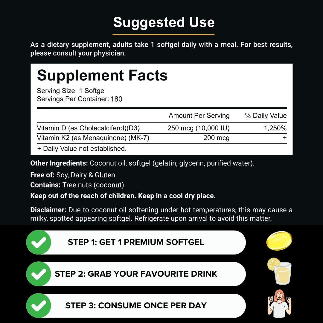 Resilia™ Vitamin D3 & K2 Softgels