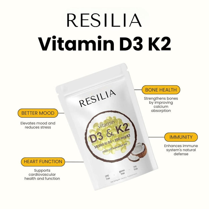 Resilia™ Vitamin D3 & K2 Softgels