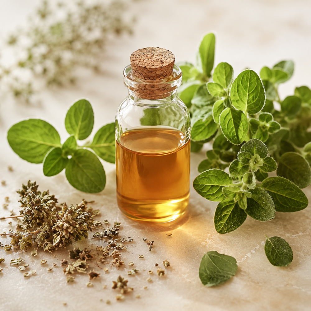 Oregano leaves and oregano oil