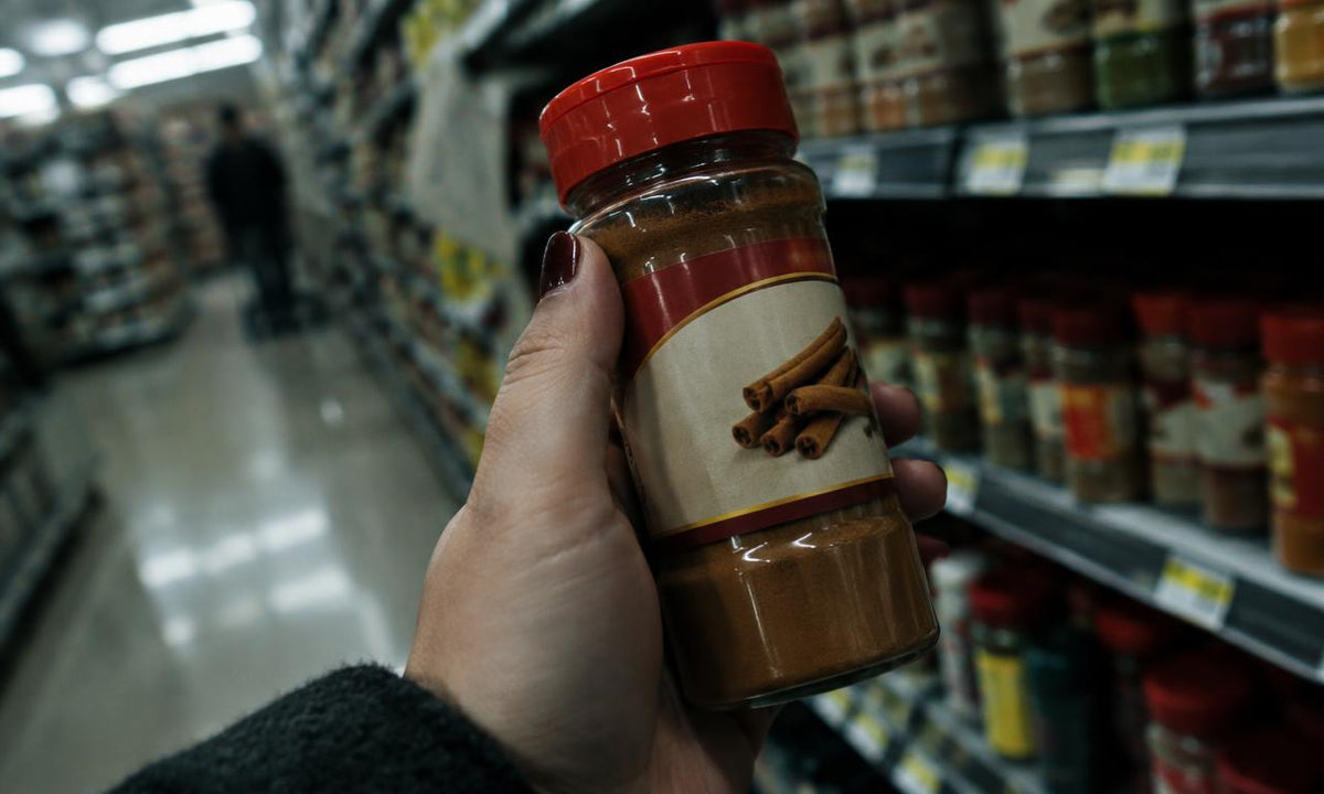 Supermarket cinnamon jar