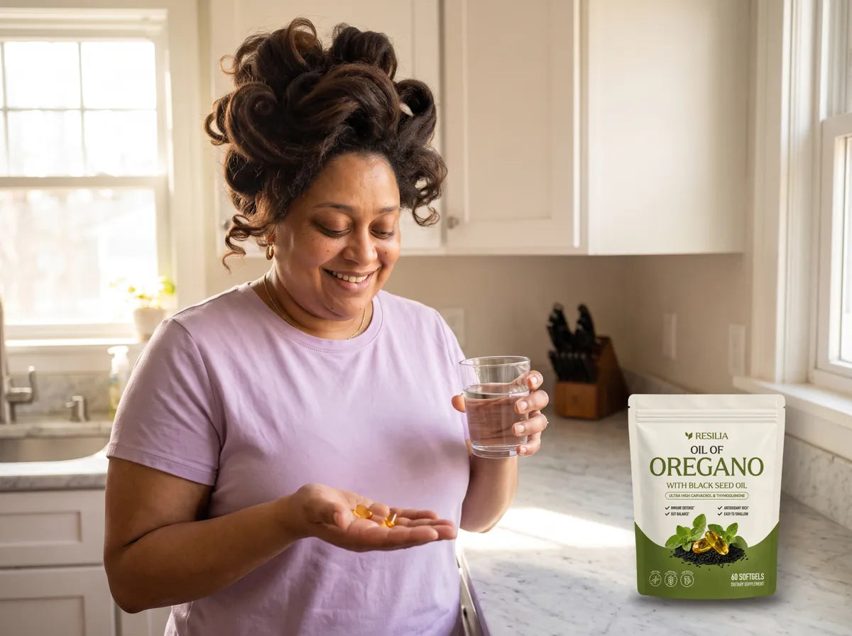 Monique with Resilia Oil of Oregano with Black Seed Oil